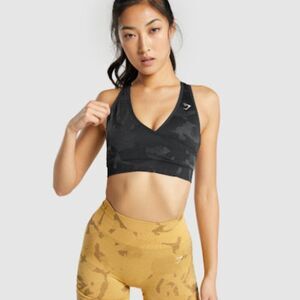 Gymshark all over camo jacquard sports bra